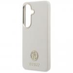 Carcasa Guess Rhinestone Round Logo cu MagSafe compatibila cu Samsung Galaxy S26 Plus, Bej 7 - lerato.ro