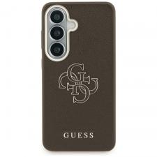 Carcasa Guess Grained Big 4G Metal Logo compatibila cu Samsung Galaxy S26, Maro