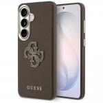 Carcasa Guess Grained Big 4G Metal Logo compatibila cu Samsung Galaxy S26 Plus, Maro 4 - lerato.ro