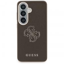 Carcasa Guess Grained Big 4G Metal Logo compatibila cu Samsung Galaxy S26 Plus, Maro