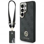 Husa Guess 4G Big Rhinestone Triangle Strap cu MagSafe compatibila cu Samsung Galaxy S26 Ultra, Negru 4 - lerato.ro