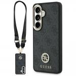 Husa Guess 4G Big Rhinestone Triangle Strap cu MagSafe compatibila cu Samsung Galaxy S26, Negru 4 - lerato.ro