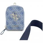 Snur pentru carcase Guess 4G Metal Logo cu portofel, Albastru 4 - lerato.ro
