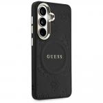 Husa Guess Saffiano Peony Embossed Ring cu MagSafe compatibila cu Samsung Galaxy S26 Plus, Negru 5 - lerato.ro