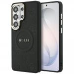 Husa Guess Saffiano Peony Embossed Ring cu MagSafe compatibila cu Samsung Galaxy S26 Ultra, Negru 4 - lerato.ro