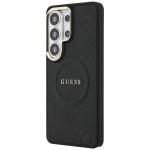 Husa Guess Saffiano Peony Embossed Ring cu MagSafe compatibila cu Samsung Galaxy S26 Ultra, Negru 3 - lerato.ro