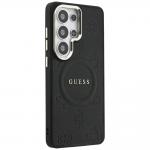 Husa Guess Saffiano Peony Embossed Ring cu MagSafe compatibila cu Samsung Galaxy S26 Ultra, Negru 5 - lerato.ro