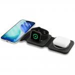 Incarcator wireless 3in1 Guess 4G, Compatibil MagSafe, Incarcare Wireless 15W / 5W / 3W, 2A, USB-C, Negru 4 - lerato.ro