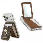 Portofel magnetic cu oglinda si stand Guess 4G Stand Mirror, Compatibil MagSafe, Maro 4 - lerato.ro