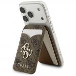 Portofel magnetic cu oglinda si stand Guess 4G Stand Mirror, Compatibil MagSafe, Maro 2 - lerato.ro