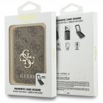 Portofel magnetic cu oglinda si stand Guess 4G Stand Mirror, Compatibil MagSafe, Maro 8 - lerato.ro