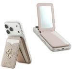 Portofel magnetic cu oglinda si stand Guess 4G Stand Mirror, Compatibil MagSafe, Roz 4 - lerato.ro