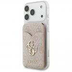 Portofel magnetic cu oglinda si stand Guess 4G Stand Mirror, Compatibil MagSafe, Roz 3 - lerato.ro