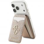 Portofel magnetic cu oglinda si stand Guess 4G Stand Mirror, Compatibil MagSafe, Roz 2 - lerato.ro