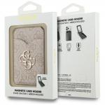 Portofel magnetic cu oglinda si stand Guess 4G Stand Mirror, Compatibil MagSafe, Roz 8 - lerato.ro
