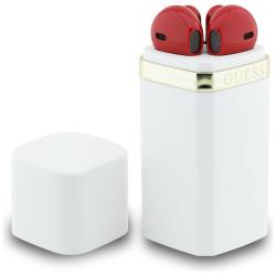 Casti wireless Guess Lipstick 2 TWS, Bluetooth 5.4, 300 mAh, Autonomie 4.5h, USB-C, Alb / Rosu