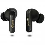 Casti wireless Guess Script Metal Logo TWS, Bluetooth, 400 mAh, Autonomie 6h, USB-C, Negru 2 - lerato.ro