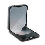 Carcasa Guess Leather 4G Metal Log compatibila cu Samsung Galaxy Z Flip 6 / 7 FE, Roz 5 - lerato.ro