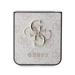 Carcasa Guess Leather 4G Metal Log compatibila cu Samsung Galaxy Z Flip 6 / 7 FE, Roz 6 - lerato.ro