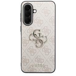 Carcasa Guess Leather 4G Metal Logo compatibila cu Samsung Galaxy A57 5G, Roz