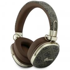 Casti telefoane, Casti wireless Guess 4G Script Logo, ENC, Bluetooth 5.4, Autonomie 26h, USB-C, Maro, lerato.ro