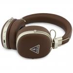 Casti wireless Guess Metal Grained Triangle Logo, ENC, Bluetooth 5.4, Autonomie 26h, USB-C, Maro 3 - lerato.ro
