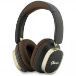 Casti wireless Guess Rectangle Metal Script, ENC, Bluetooth 5.4, Autonomie 26h, USB-C, Maro 2 - lerato.ro