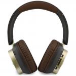 Casti wireless Guess Rectangle Metal Script, ENC, Bluetooth 5.4, Autonomie 26h, USB-C, Maro 4 - lerato.ro