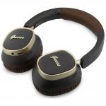 Casti wireless Guess Rectangle Metal Script, ENC, Bluetooth 5.4, Autonomie 26h, USB-C, Maro 6 - lerato.ro