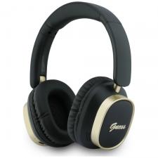 Casti telefoane, Casti wireless Guess Rectangle Metal Script, ENC, Bluetooth 5.4, Autonomie 26h, USB-C, Negru, lerato.ro