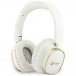 Casti wireless Guess Rectangle Metal Script, ENC, Bluetooth 5.4, Autonomie 26h, USB-C, Alb 2 - lerato.ro