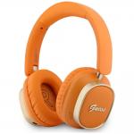Casti wireless Guess Rectangle Metal Script, ENC, Bluetooth 5.4, Autonomie 26h, USB-C, Portocaliu 2 - lerato.ro