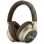Casti wireless Guess 4G Gold Metal Script, ENC, Bluetooth 5.4, Autonomie 32h, USB-C, Maro 2 - lerato.ro