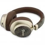 Casti wireless Guess 4G Gold Metal Script, ENC, Bluetooth 5.4, Autonomie 32h, USB-C, Maro 3 - lerato.ro