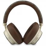 Casti wireless Guess 4G Gold Metal Script, ENC, Bluetooth 5.4, Autonomie 32h, USB-C, Maro 4 - lerato.ro