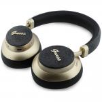 Casti wireless Guess 4G Gold Metal Script, ENC, Bluetooth 5.4, Autonomie 32h, USB-C, Negru 6 - lerato.ro