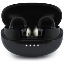 Casti telefoane, Casti wireless Guess Metalic Finish Electropated Parts Classic Logo, OWS, Bluetooth 5.4, 300 mAh, USB-C, IPX4, Negru, lerato.ro