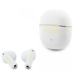 Casti wireless Guess Glossy Gold Line, TWS, Bluetooth 5.4, 200 mAh, USB-C, Alb 4 - lerato.ro