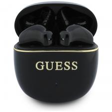 Casti telefoane, Casti wireless Guess Glossy Gold Line, TWS, Bluetooth 5.4, 200 mAh, USB-C, Negru, lerato.ro