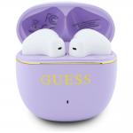 Casti wireless Guess Glossy Gold Line, TWS, Bluetooth 5.4, 200 mAh, USB-C, Mov 2 - lerato.ro