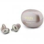 Casti wireless Guess Metalic Finish Electropated Parts Classic Logo, OWS, Bluetooth 5.4, 300 mAh, USB-C, IPX4, Roz 5 - lerato.ro