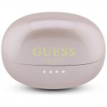 Casti wireless Guess Metalic Finish Electropated Parts Classic Logo, OWS, Bluetooth 5.4, 300 mAh, USB-C, IPX4, Roz 3 - lerato.ro
