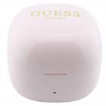 Casti wireless Guess Script Metal Logo, TWS, Bluetooth 5.4, 180 mAh, USB-C, IPX4, Roz 3 - lerato.ro