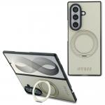 Husa Guess Magnetic Ring Stand Grained Classic Logo cu MagSafe compatibila cu Samsung Galaxy Z Fold 8 Ultra, Bej 3 - lerato.ro