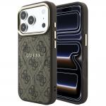 Carcasa Guess Embossed 4G Classic cu MagSafe compatibila cu iPhone 17 Pro Max / 18 Pro Max, Maro 4 - lerato.ro