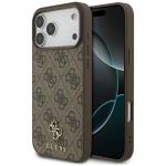 Husa Guess 4G Small Classic Logo cu MagSafe compatibila cu iPhone 18 Pro Max / 17 Pro Max, Maro 4 - lerato.ro
