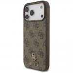 Husa Guess 4G Small Classic Logo cu MagSafe compatibila cu iPhone 18 Pro Max / 17 Pro Max, Maro 3 - lerato.ro