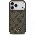 Husa Guess 4G Triangle Logo cu MagSafe compatibila cu iPhone 18 Pro Max / 17 Pro Max, Maro 2 - lerato.ro
