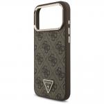 Husa Guess 4G Triangle Logo cu MagSafe compatibila cu iPhone 18 Pro Max / 17 Pro Max, Maro 7 - lerato.ro