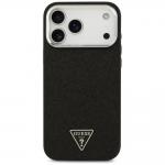 Husa Guess Glitter Triangle Logo cu MagSafe compatibila cu iPhone 18 Pro Max / 17 Pro Max, Negru 2 - lerato.ro